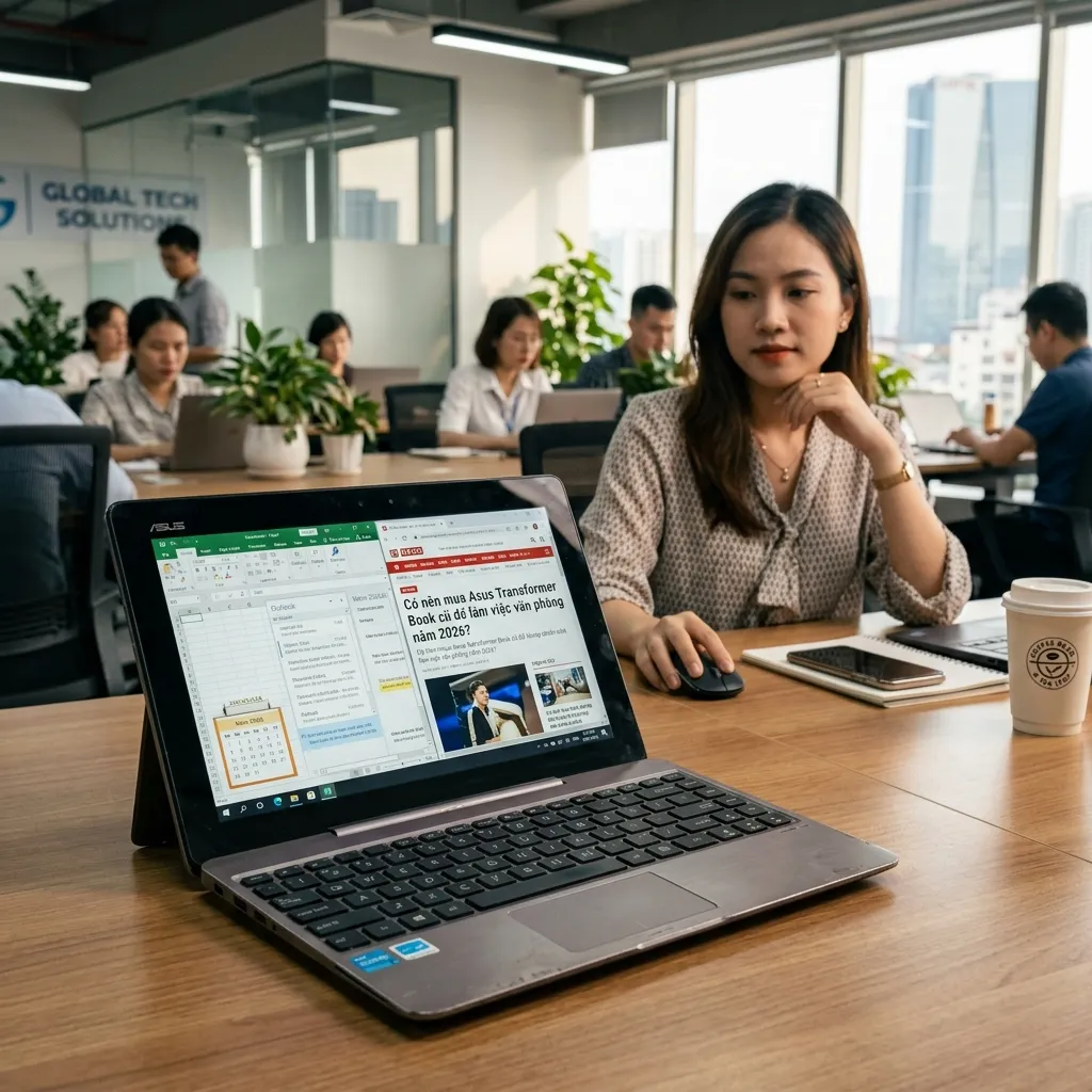 Có nên mua Asus Transformer Book cũ để làm việc văn phòng năm 2026?